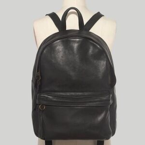 Madewell Sleek Black Leather Backpack